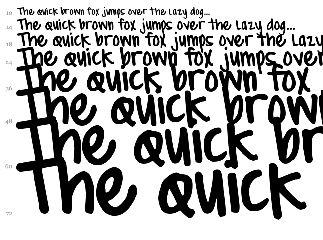 DJB Brit's Thick Pen font waterfall